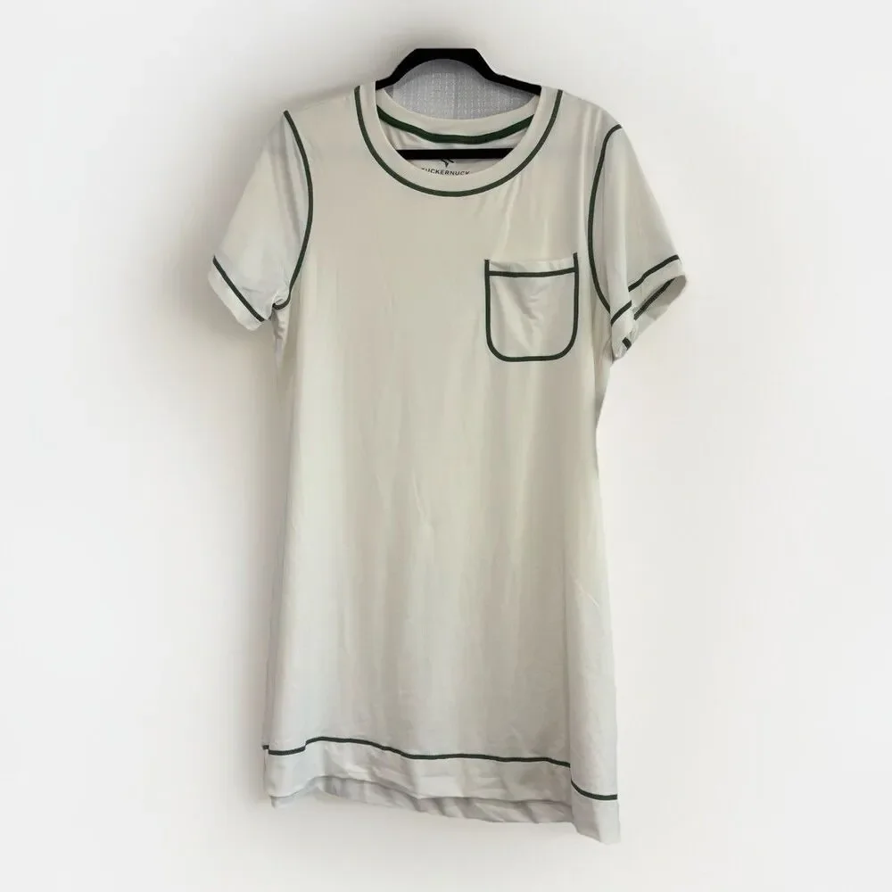 Tuckernuck Dress Size XL White Green Athletic Workout Tnuck Sport Tennis NWT - Picture 2 of 7